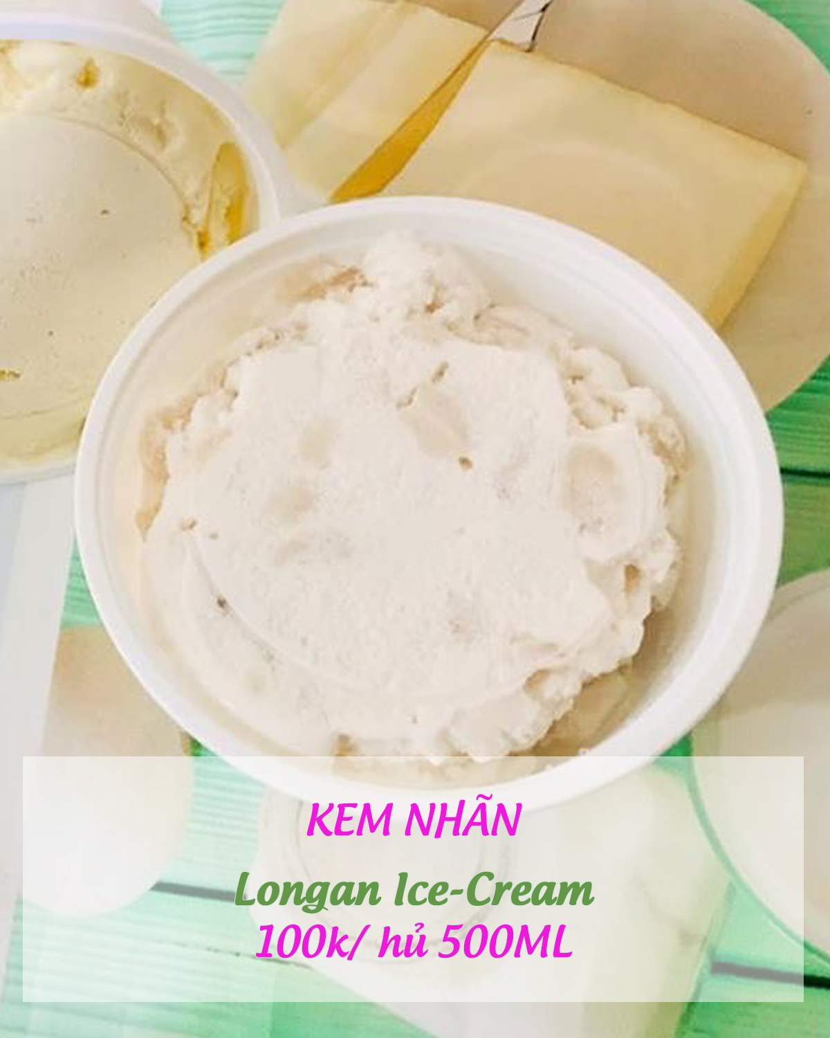 Kem nhãn / longan ice-cream